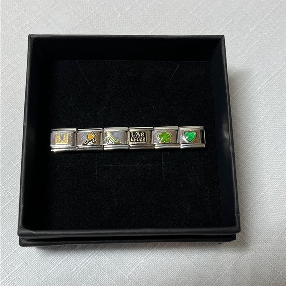 Variety brands Lot 6 Charms for Bracelet Stainless Steel Italy Stretch Vintage - Picture 3 of 5